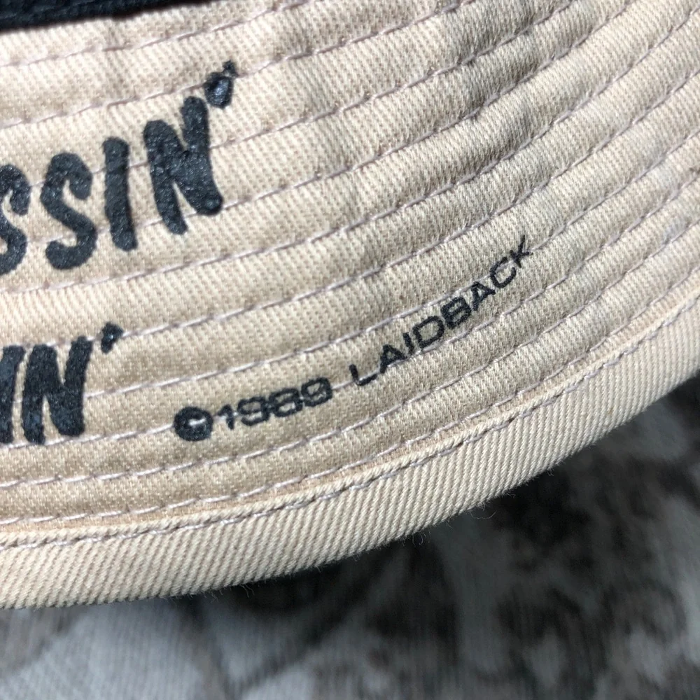 Beige Fishing Bucket Hat with Fun Patches - Picture 5 of 8